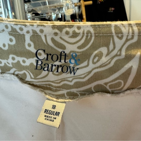 Croft & Barrow, tan paisley skort Skirt with shorts size 18 - Picture 14 of 14